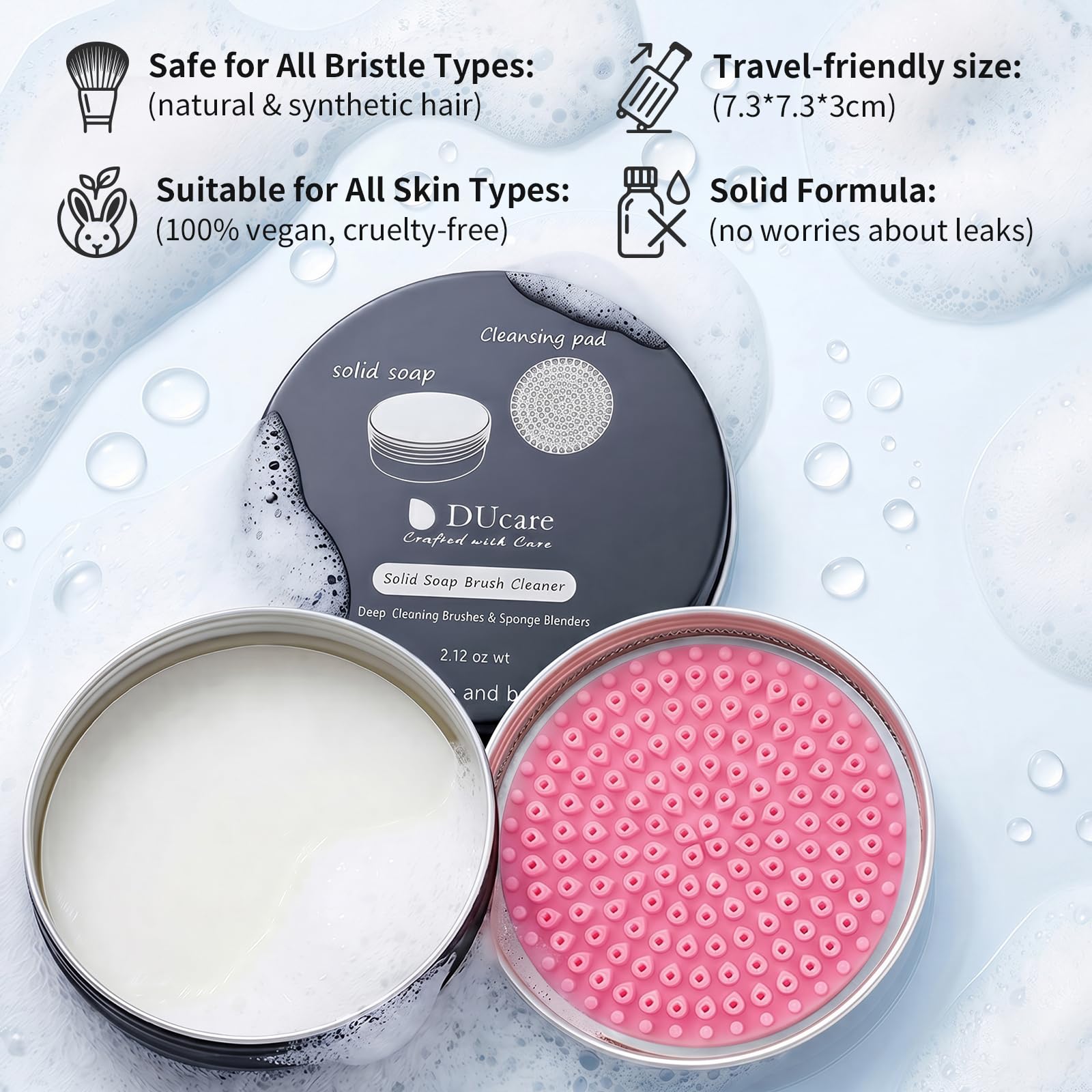 DUcare Detergente Pennelli sapone solido set pulito silicone