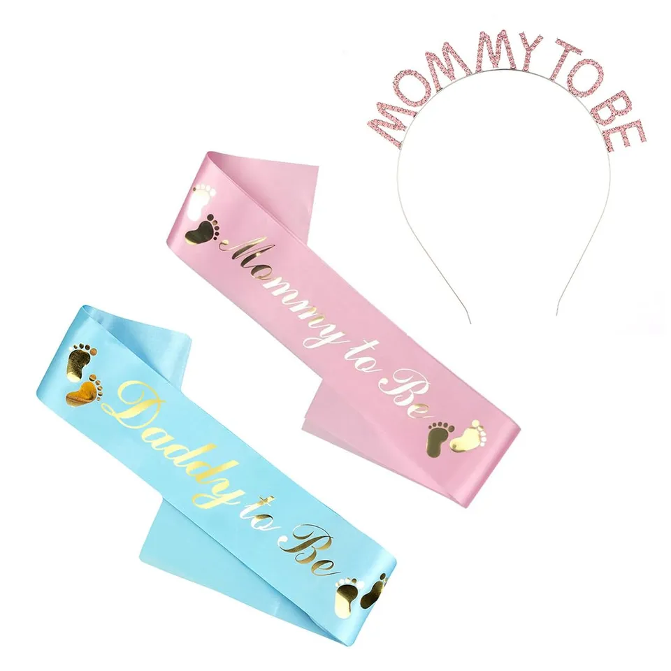 SJBAUTYO Set Baby Shower Fascia e Sash 3 Pezzi