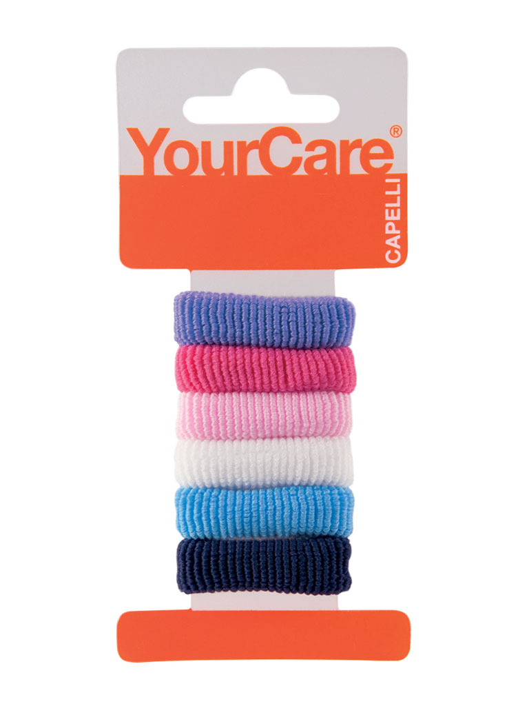 Simca YourCare 7037COL elastici capelli spugna 6 pezzi medium colorati