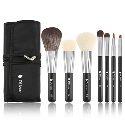 DUcare Set 7 Pennelli Trucco con Borsa Fibra Sintetica