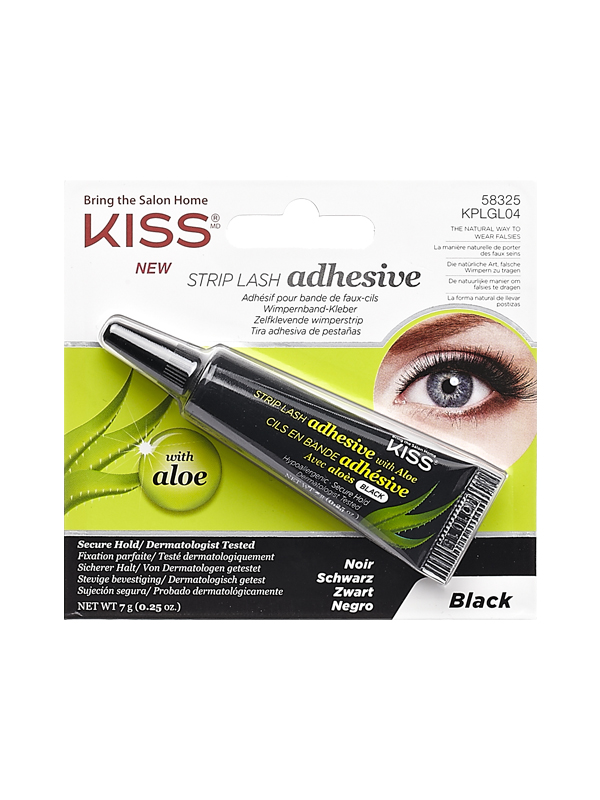 KISS KPLGL04C colla ciglia finte nera 7g aloe vera