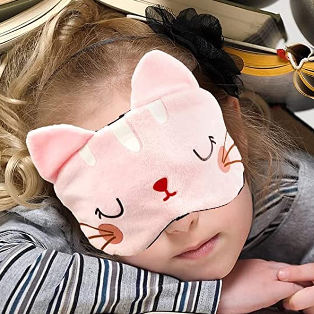 SJBAUTYO 2 Maschere Notte Animali Morbide Oscuranti