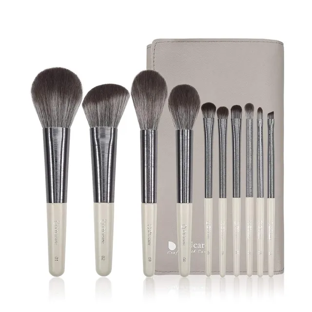 DUcare Set Pennelli Trucco 10 Pezzi Viso e Occhi Sintetici