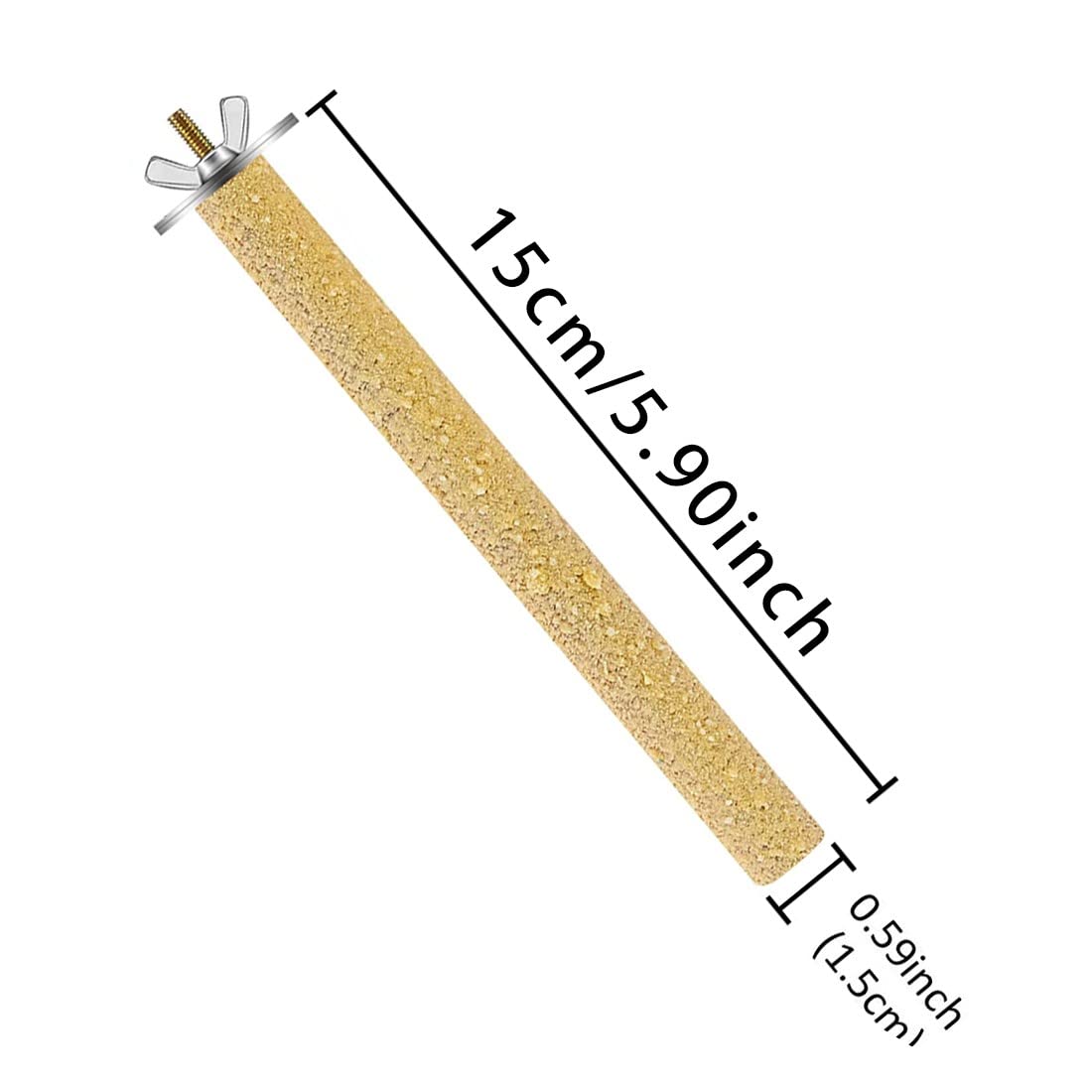 SJBAUTYO Posatoio Pappagalli Legno 2 Pezzi 15 cm
