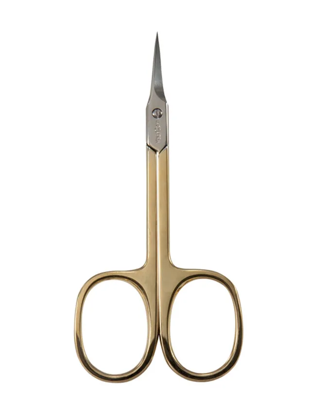 Titania forbice pelli 3351 Oro punta lancia manici dorati