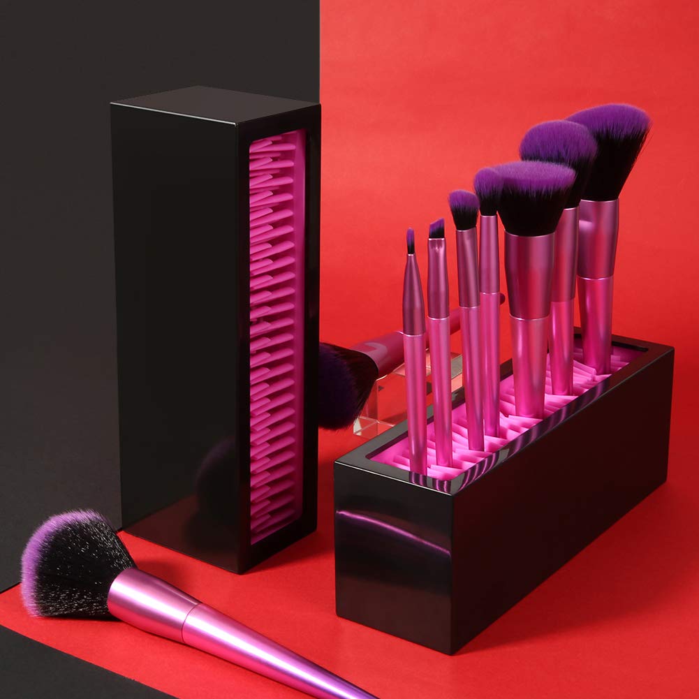 DUcare Organizer Pennelli Trucco Silicone Nero