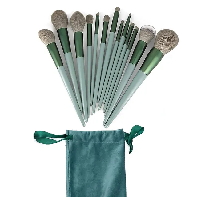 SJBAUTYO Set 13 Pennelli Trucco con borsa fibre rayon