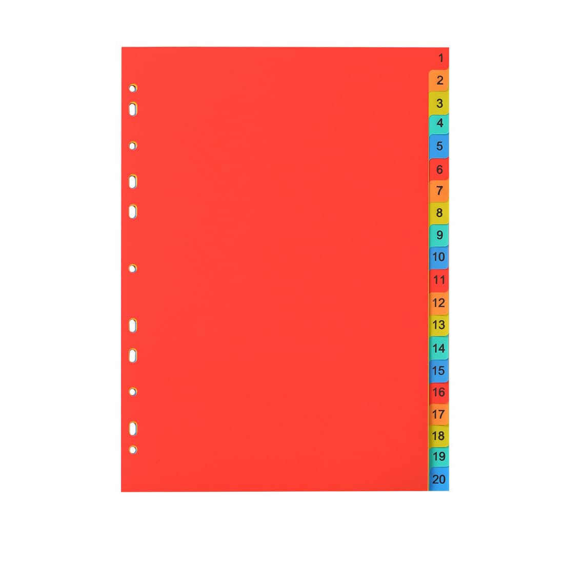 SJBAUTYO Divisori Raccoglitori Anelli A4 20 Pezzi Plastica Colorati