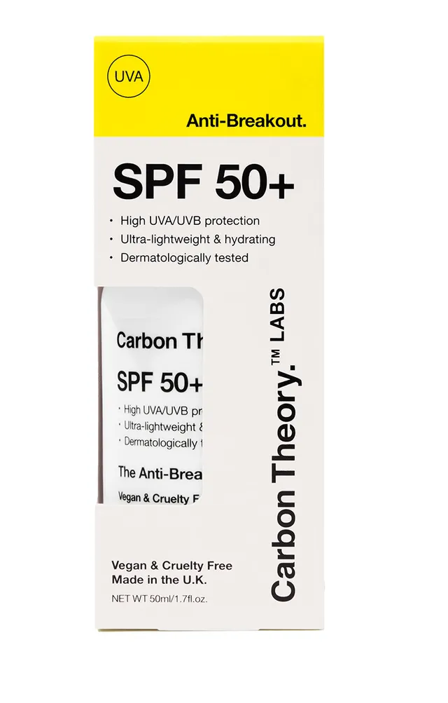Carbon Theory SPF 50+ crema solare viso 50 ml leggera