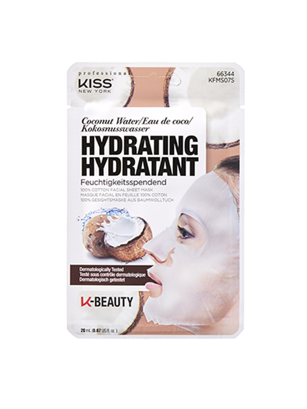 Kiss KFMS07S Maschera Viso Cotone Acqua di Cocco