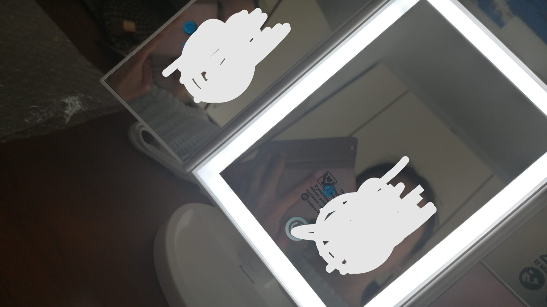 Auxmir Specchio Trucco con Luci 1X 5X 10X LED Tocco Stabile