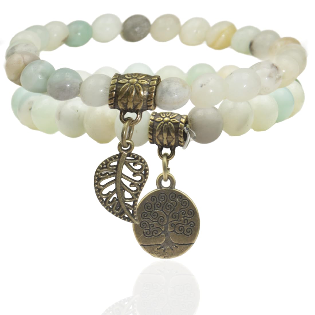 SJBAUTYO Set 2 Bracciali Chakra Pietra Lavica