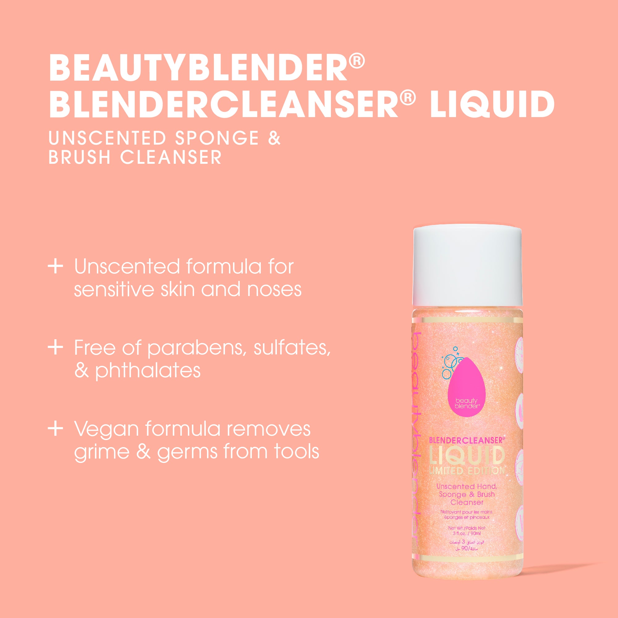Blendercleanser Rosa Detergente Spugne e Pennelli Liquido