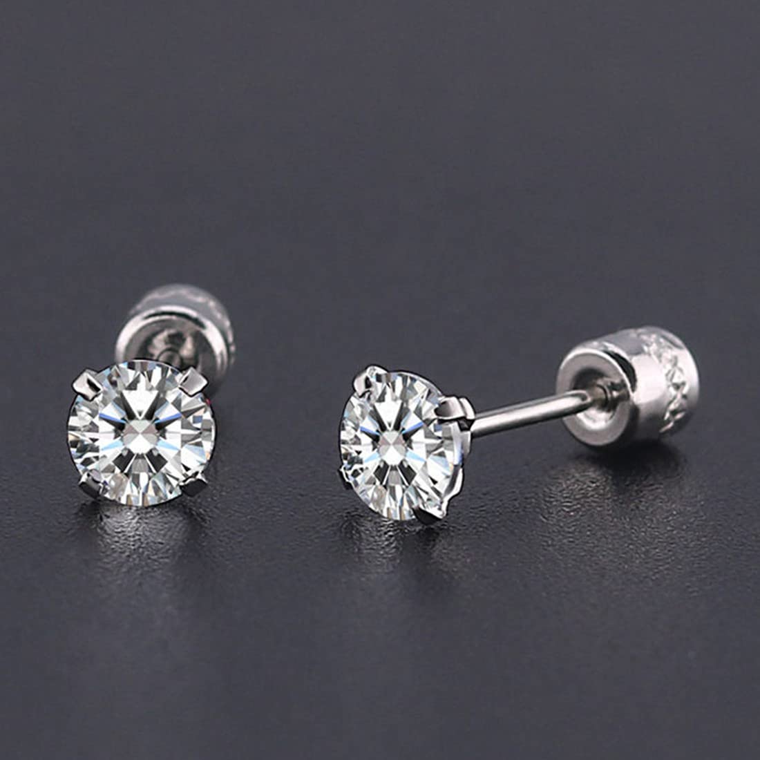 SJBAUTYO Orecchini Punto Luce 3 Paia 3-5 mm Anallergici