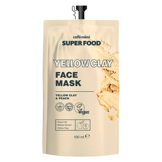Café Mimi Superfood maschera viso argilla gialla pesca 100 ml