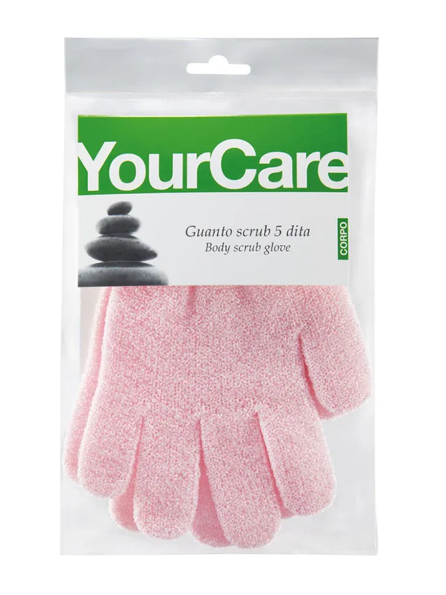 YourCare 85 guanto corpo esfoliante 2 pezzi nylon