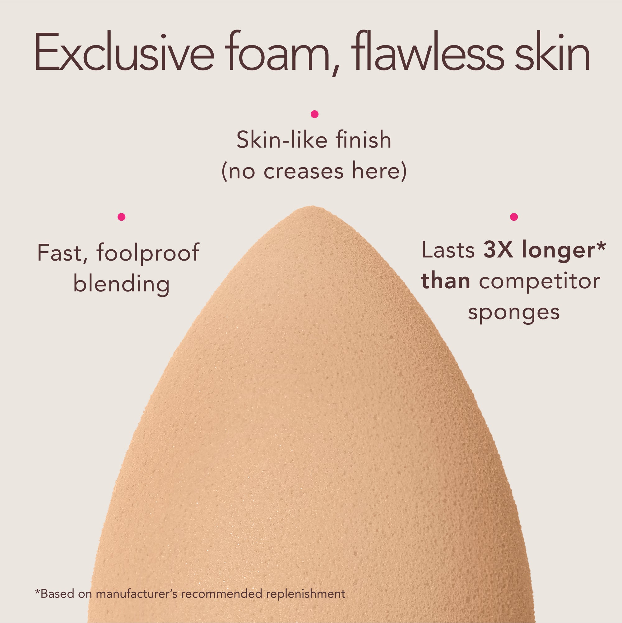 Beautyblender Original Nude spugnetta trucco senza lattice
