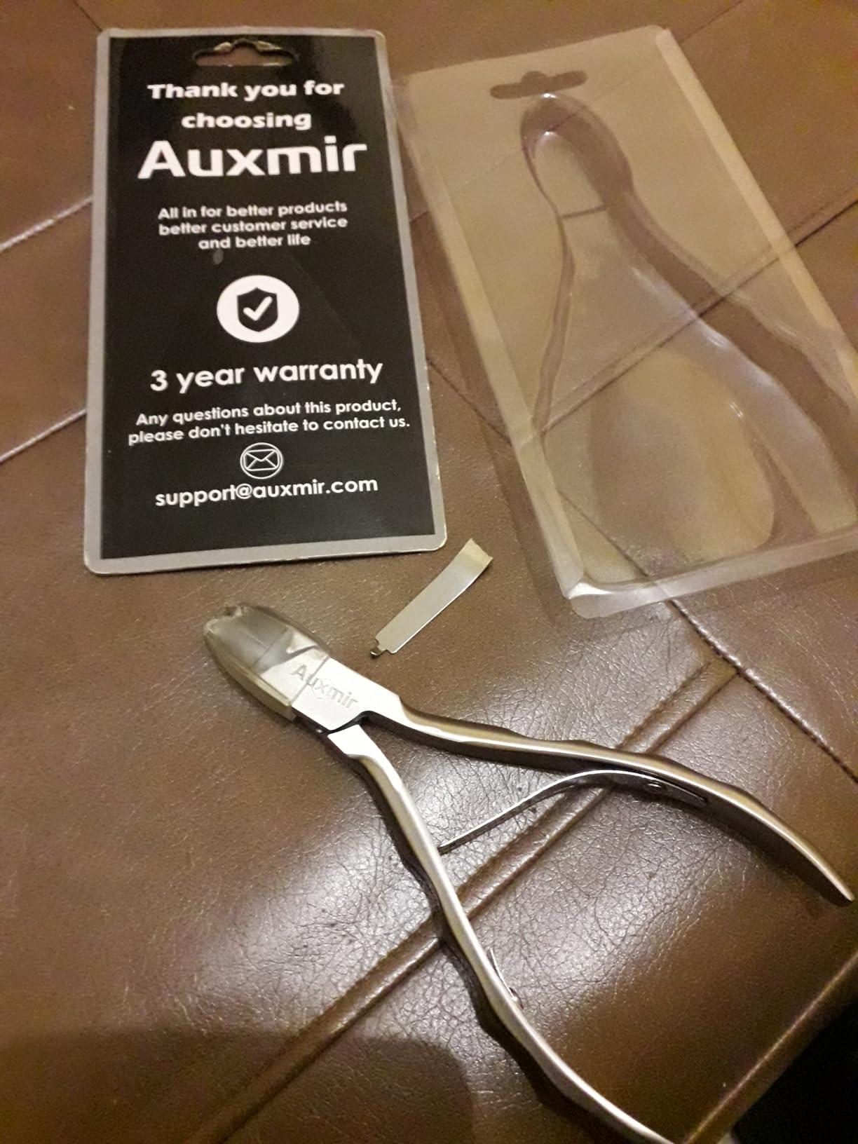 Auxmir Tronchesino Unghie Professionale tagliaunghie argento acciaio inox