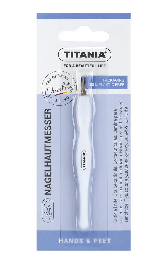 Titania 1045 B rimuovi pellicine punta a V in acciaio