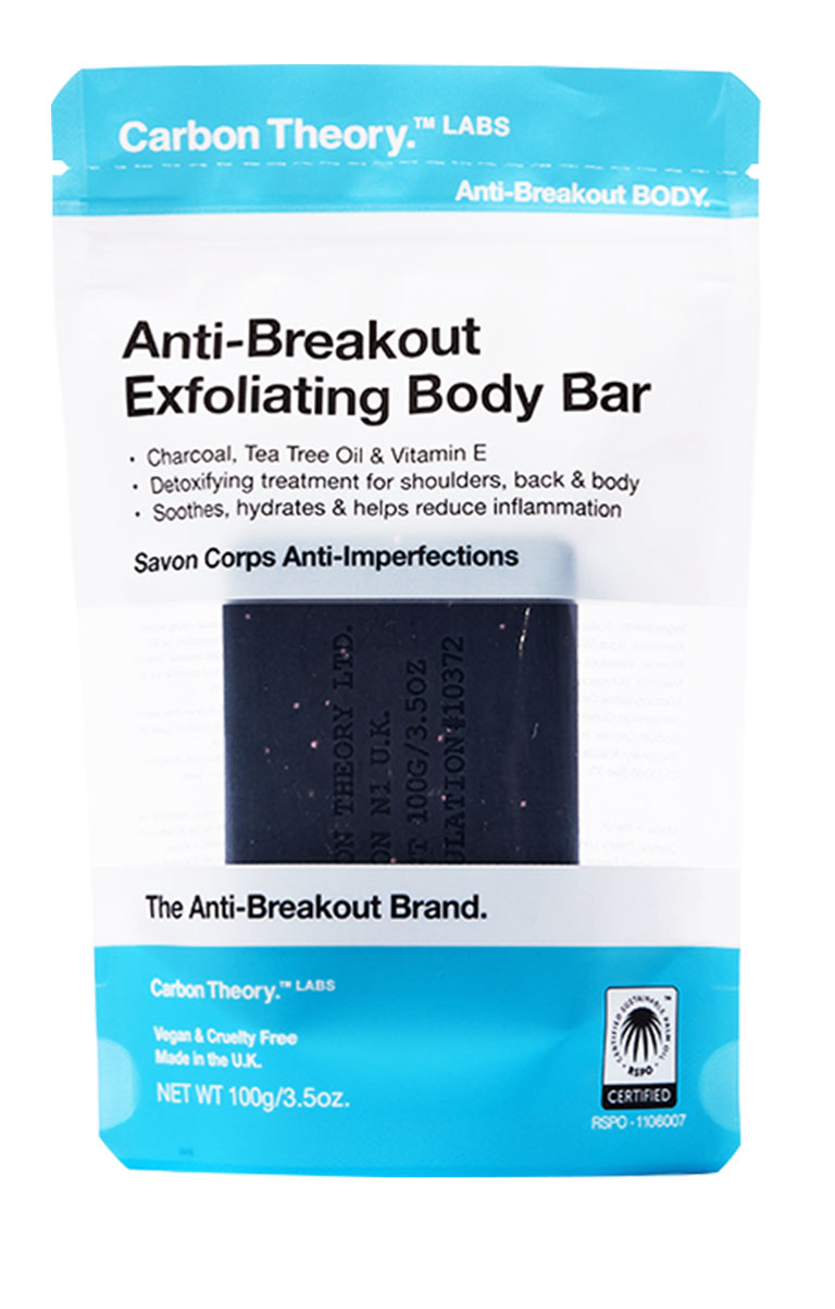 Carbon Theory Anti-Breakout saponetta corpo esfoliante 100 g