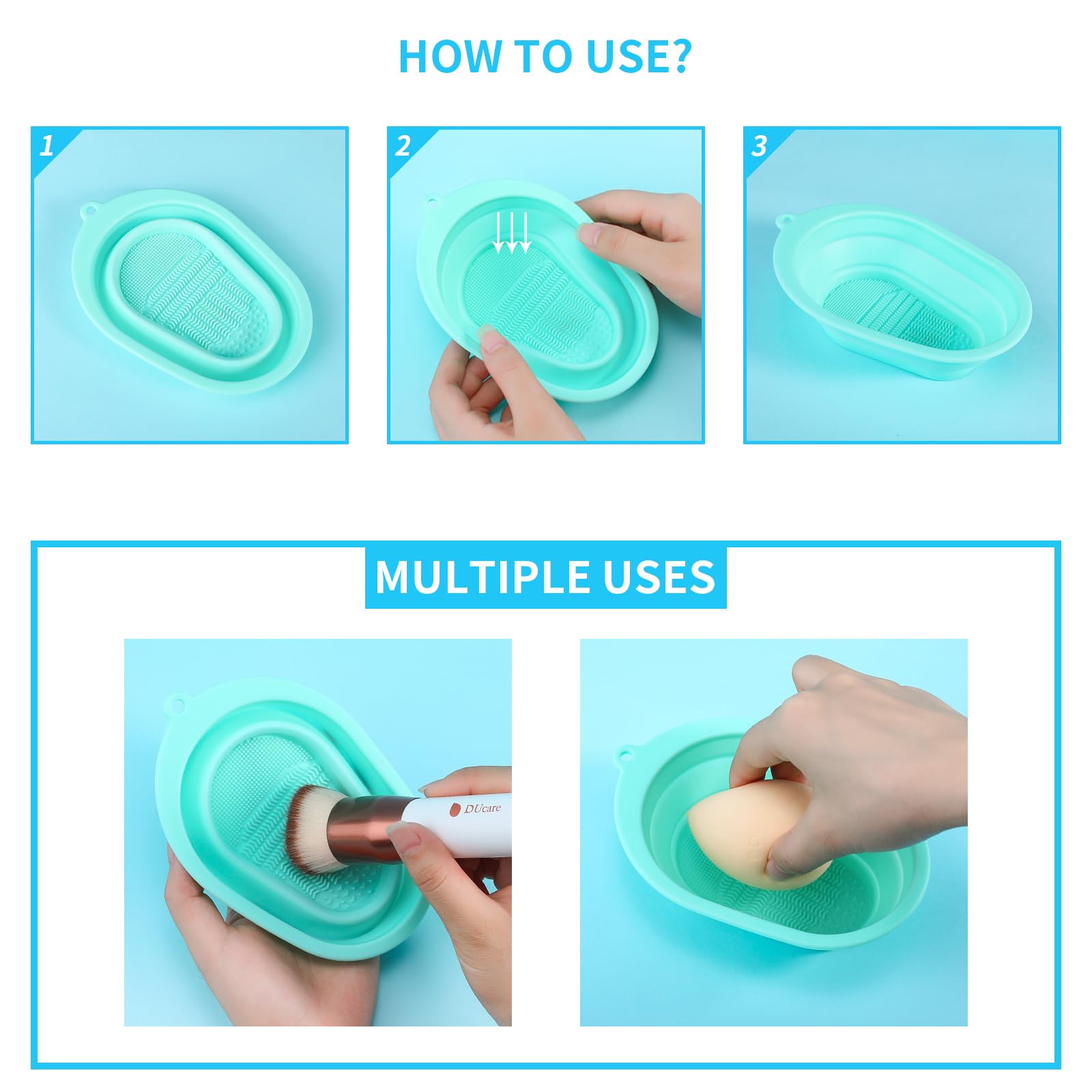 DUcare tappetino pulizia pennelli silicone verde