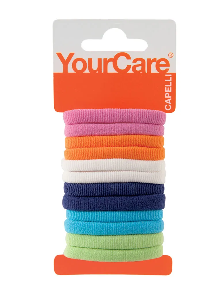 YourCare F0378COL Elastici capelli NoClip Medium 12 pezzi