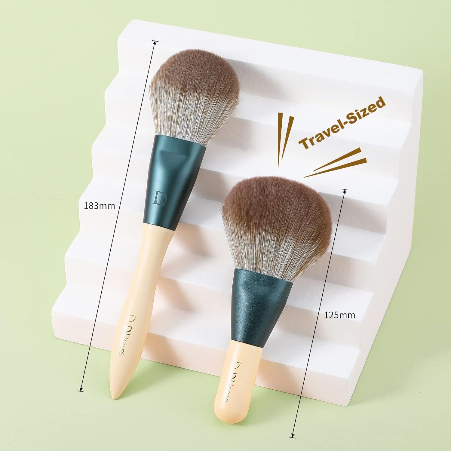 Ducare set pennelli trucco viaggio 5 pezzi mini con borsa