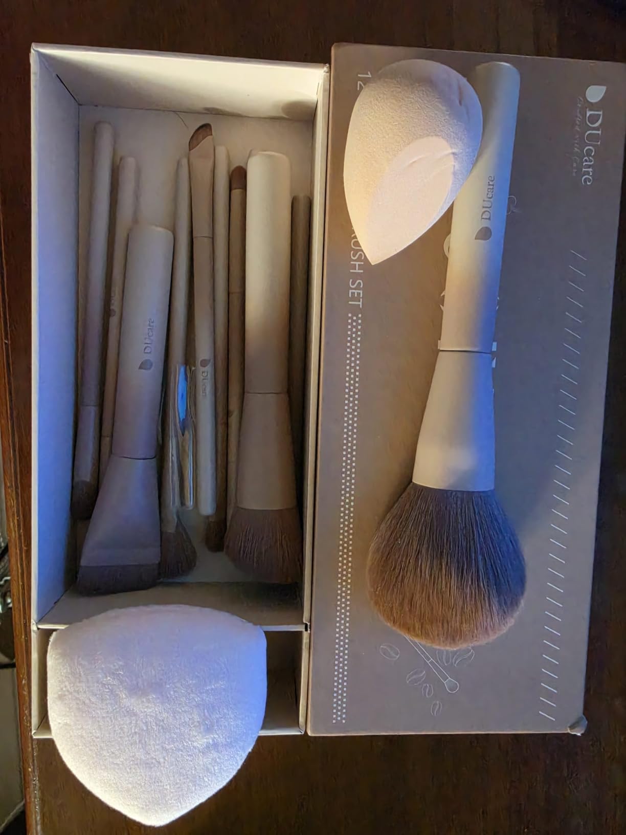 DUcare Set Pennelli Trucco 14 Pezzi Fibre Sintetiche