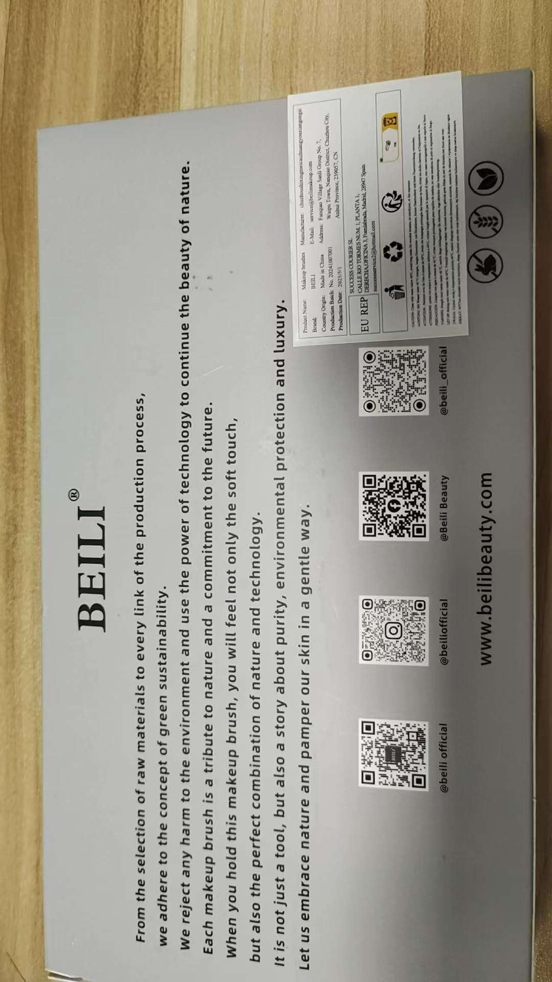BEILI Set Pennelli Trucco 12 Pezzi Doppia Punta Vegani