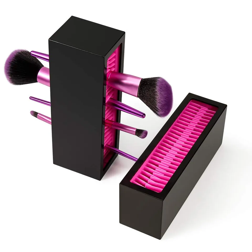 DUcare Organizer Pennelli Trucco Silicone Nero