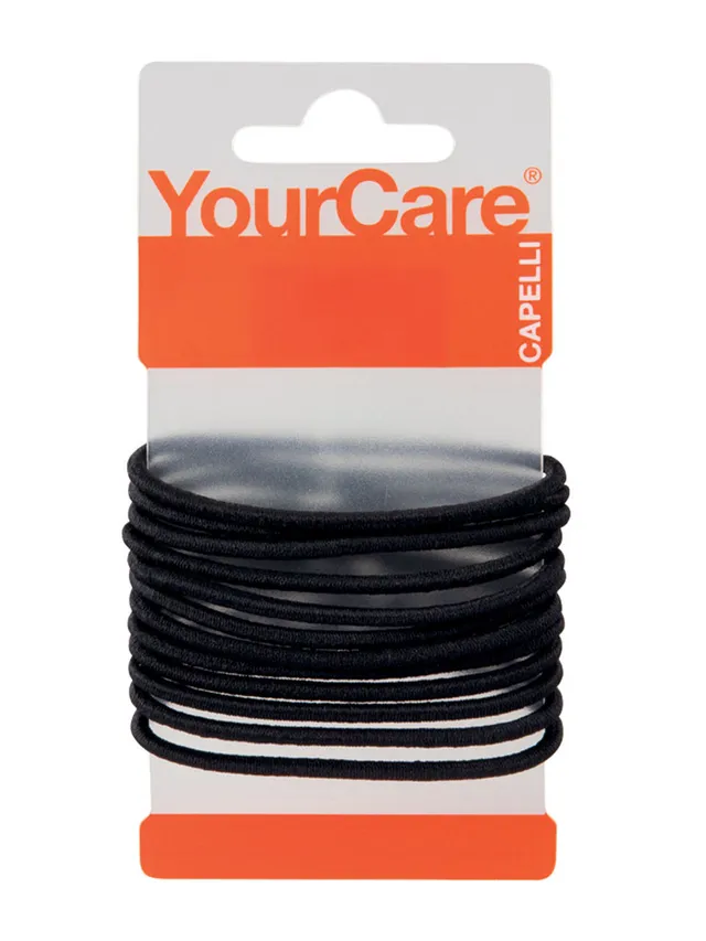 YourCare NoClip Large elastici capelli neri 12pz large