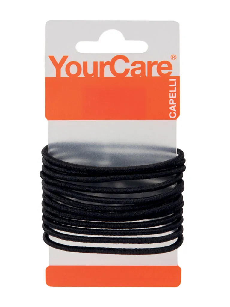 YourCare NoClip Large elastici capelli neri 12pz large