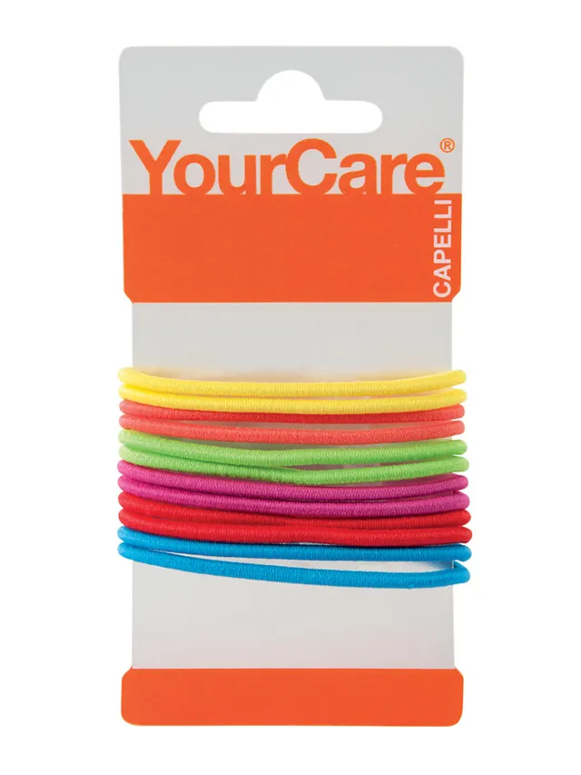 YourCare NoClip Large elastici capelli 12 pz colorati
