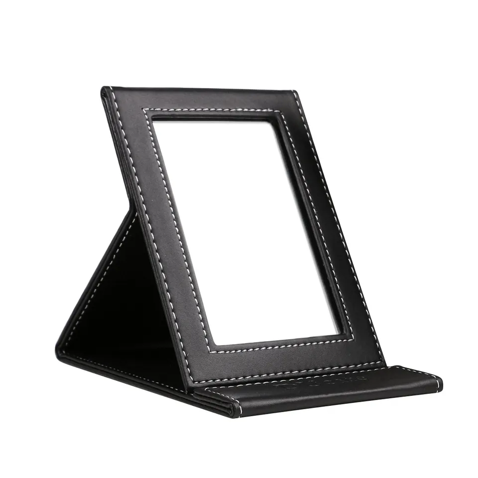 DUcare Specchio Trucco Pieghevole S Nero Pelle PU