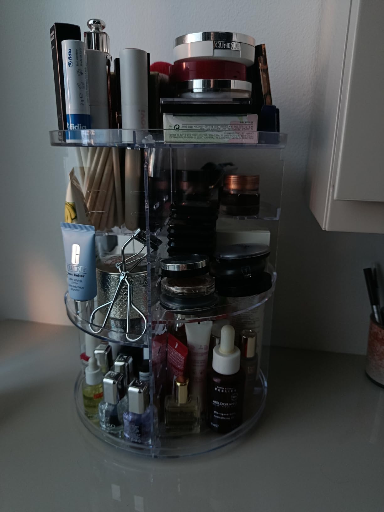 Auxmir Organizer Trucchi Rotante 360° 9 Ripiani Trasparente