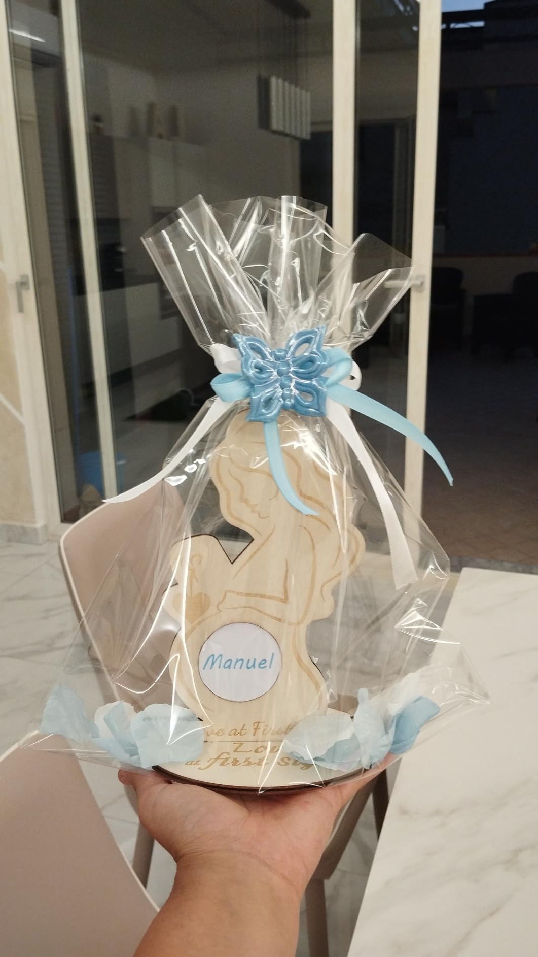 SJBAUTYO Cornice Legno Ecografia Cuore Regalo Maternità