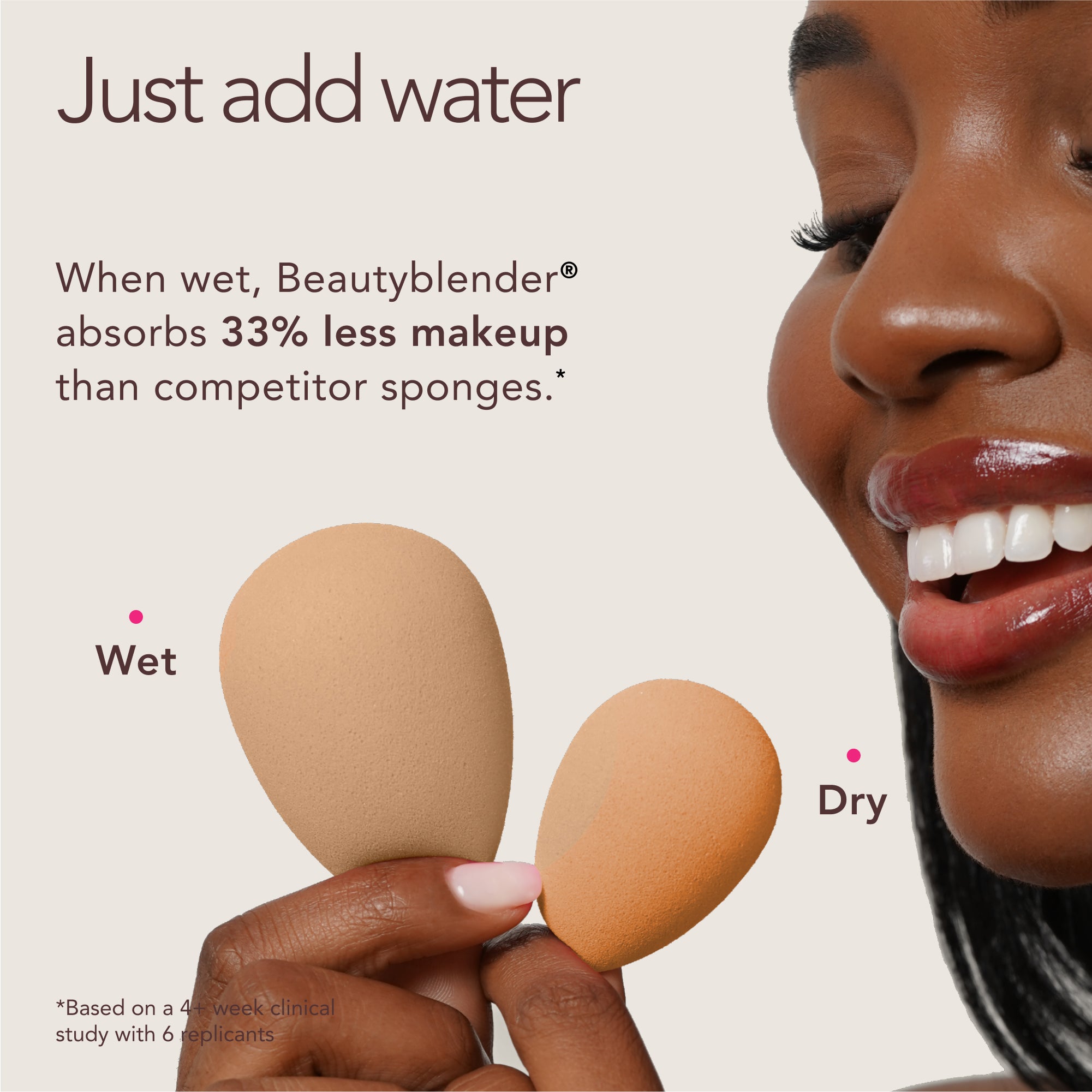 Beautyblender Original Nude spugnetta trucco senza lattice
