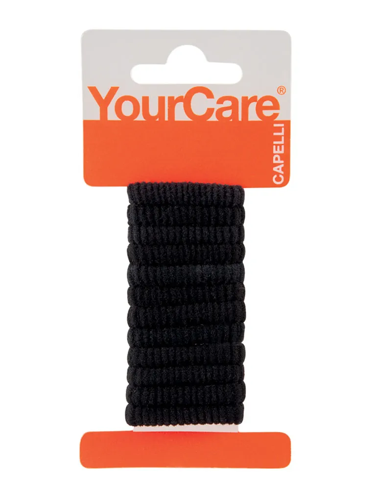 YourCare Elastici Spugna Small elastici capelli neri 12 pz