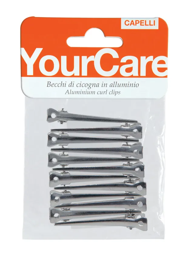 Simca 012 becchi di cicogna mollette capelli alluminio 12 pz