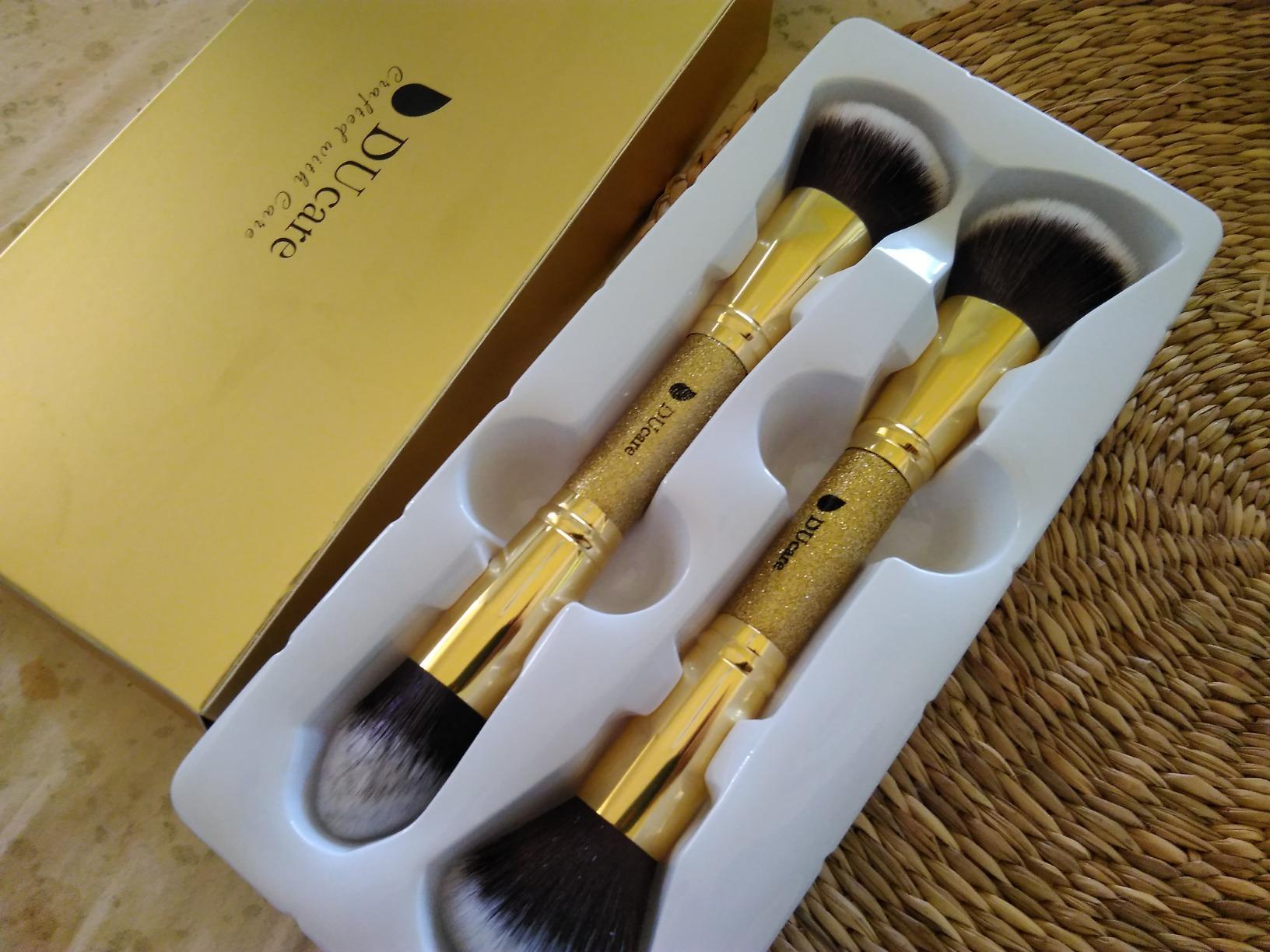 Ducare Pennello Fondotinta Doppia Testa 2 Pezzi Glitter