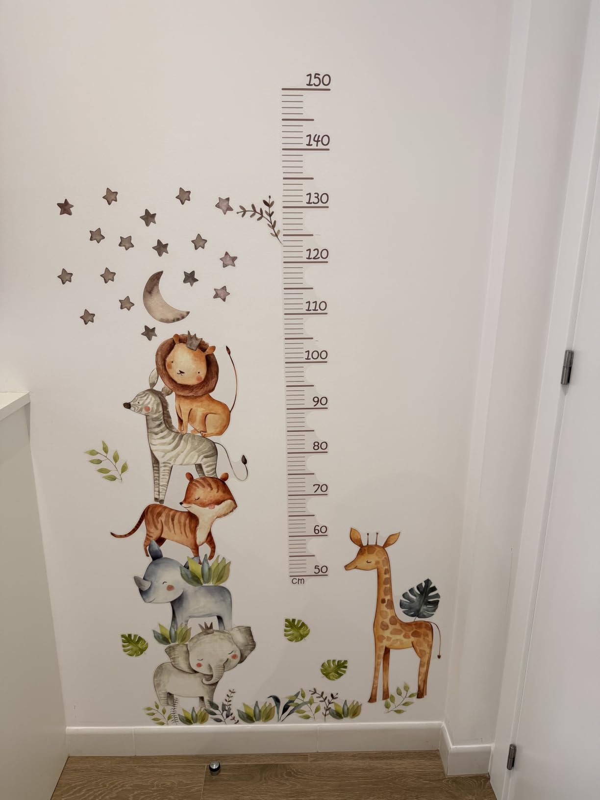 SJBAUTYO Metro Altezza Bambini adesivo animali 112x62cm