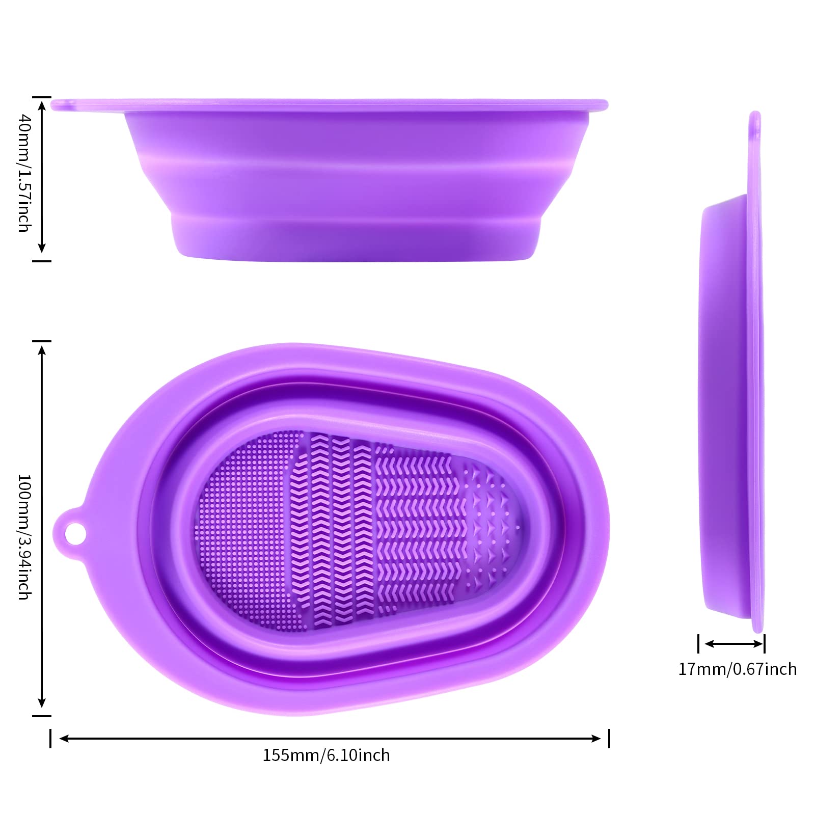 DUcare Tappetino Pulizia Pennelli Silicone Pieghevole