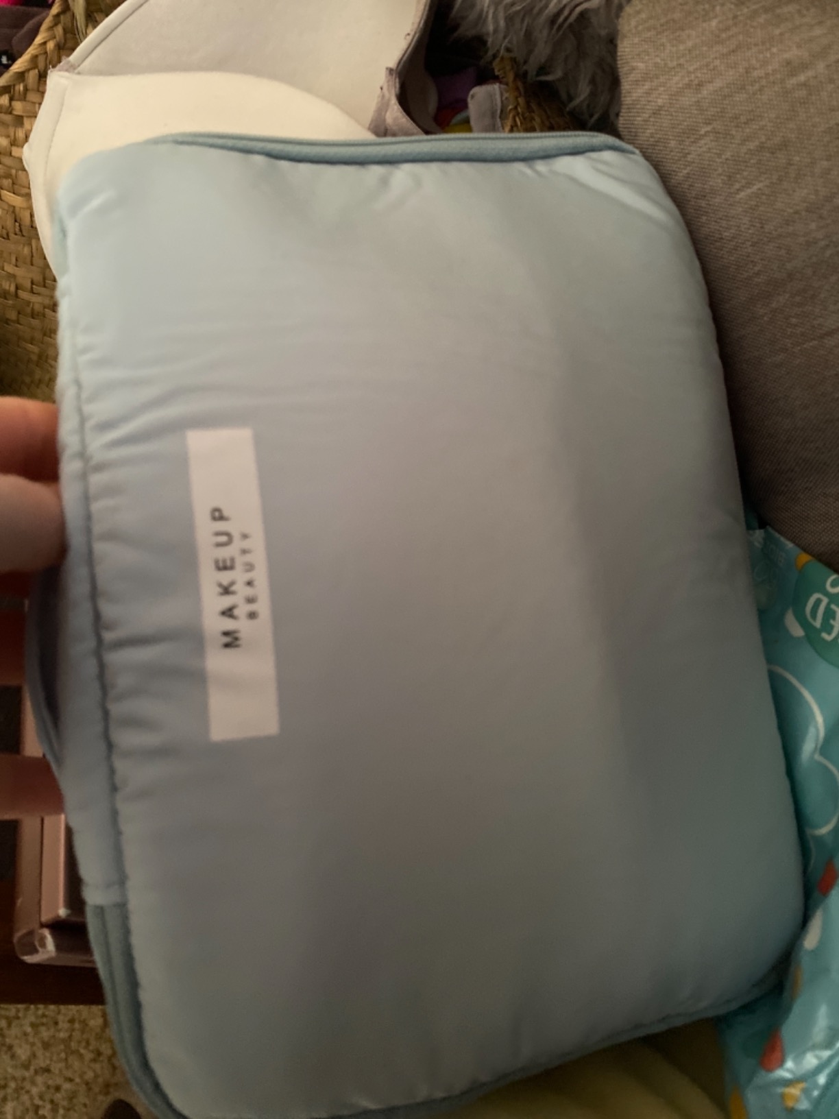 DUcare Borsa Trucco Viaggio Blu con Pochette 23,5 cm