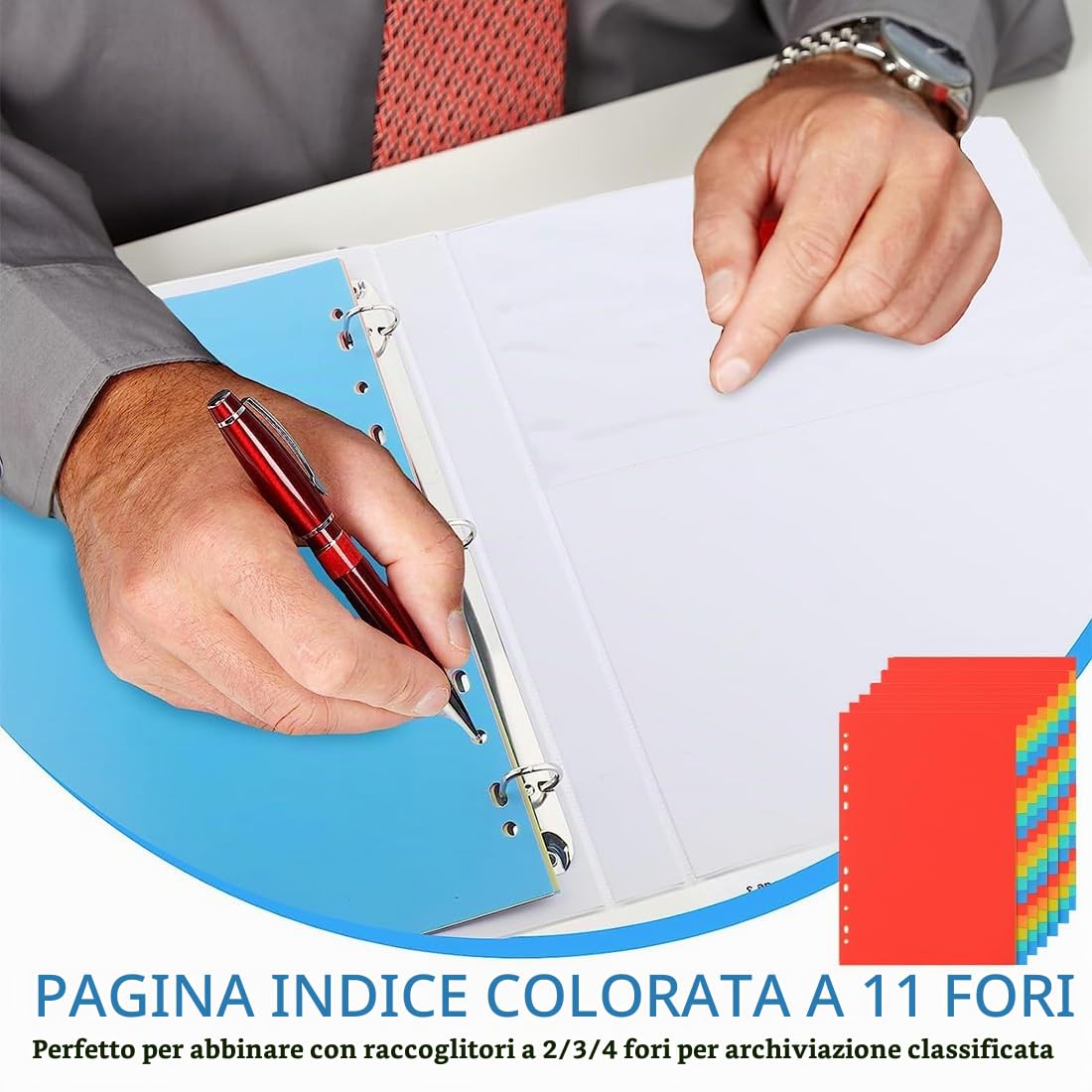 SJBAUTYO Divisori Raccoglitori Anelli A4 20 Pezzi Plastica Colorati
