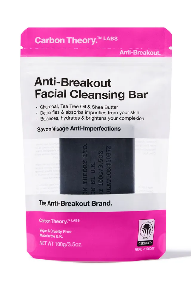 Carbon Theory Anti-Breakout detergente viso solido carbone