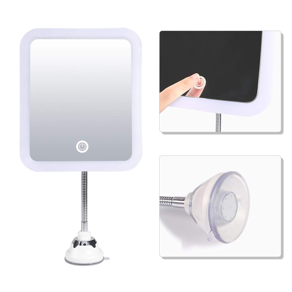 DUcare LED 7X Specchio ingranditore trucco con ventosa e luce