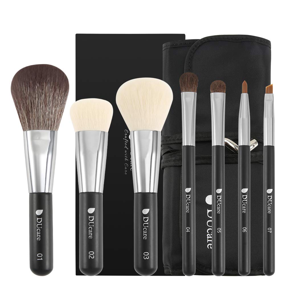 DUcare Set 7 Pennelli Trucco con Borsa Fibra Sintetica