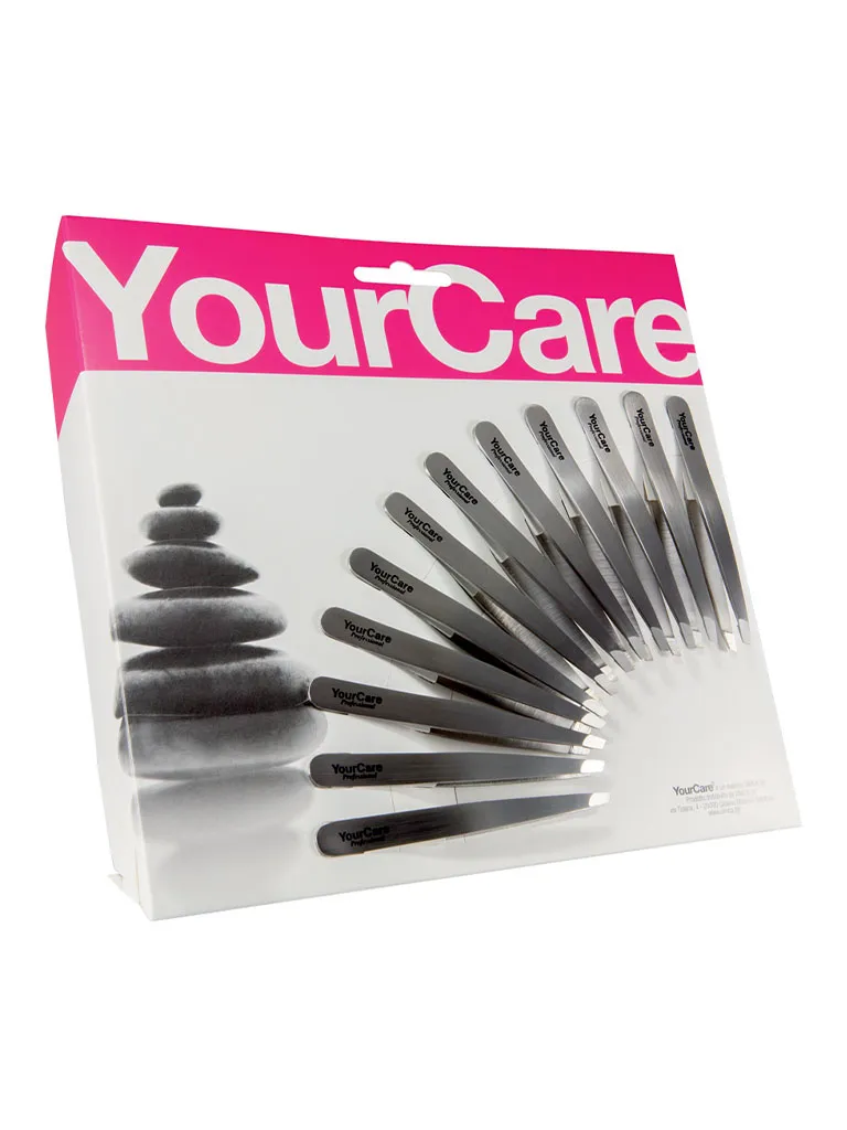 YourCare 22290 Pinzetta Inox Punta Oro Obliqua Satinata