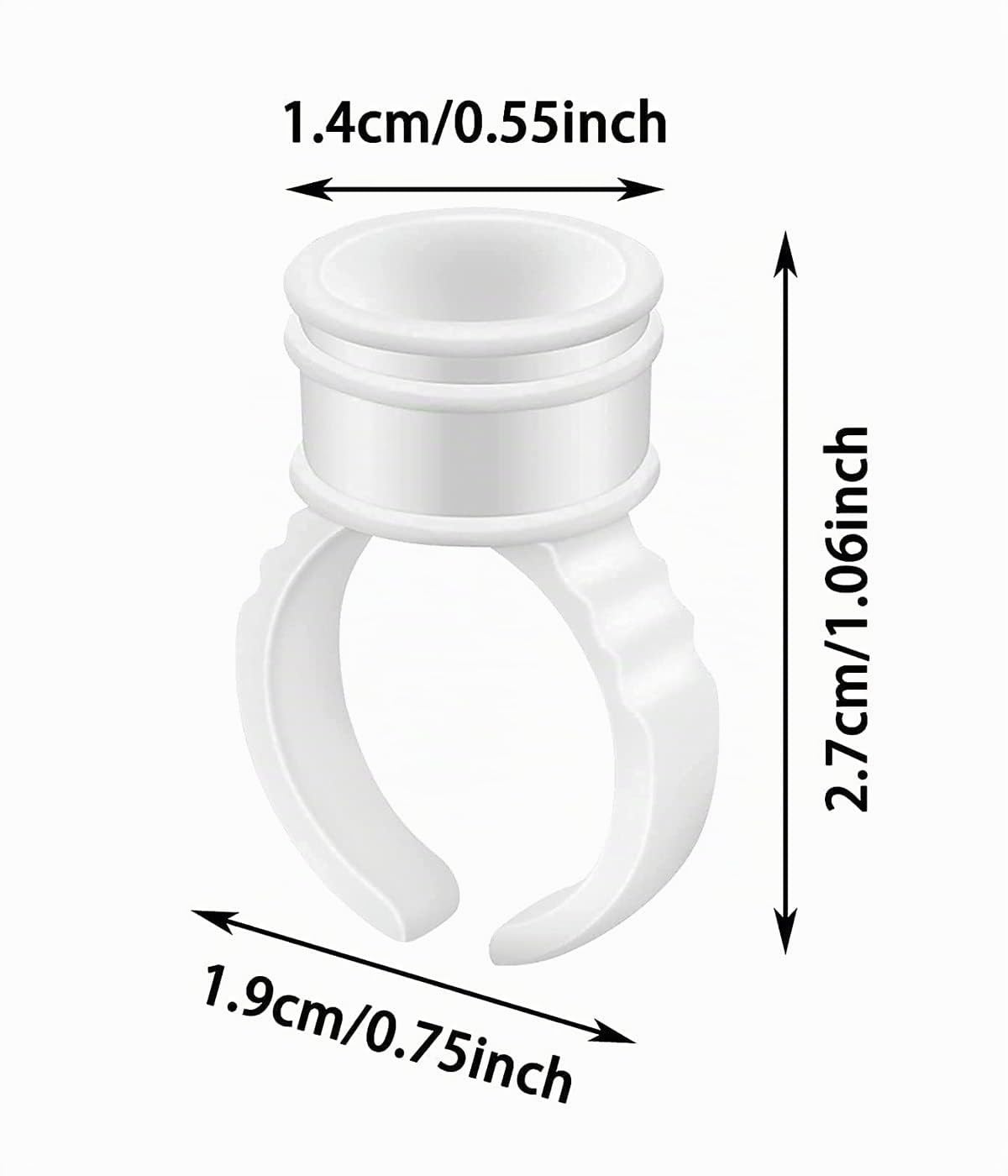 SJBAUTYO Anelli Inchiostro Tatuaggio 100 Pezzi Bianchi Silicone