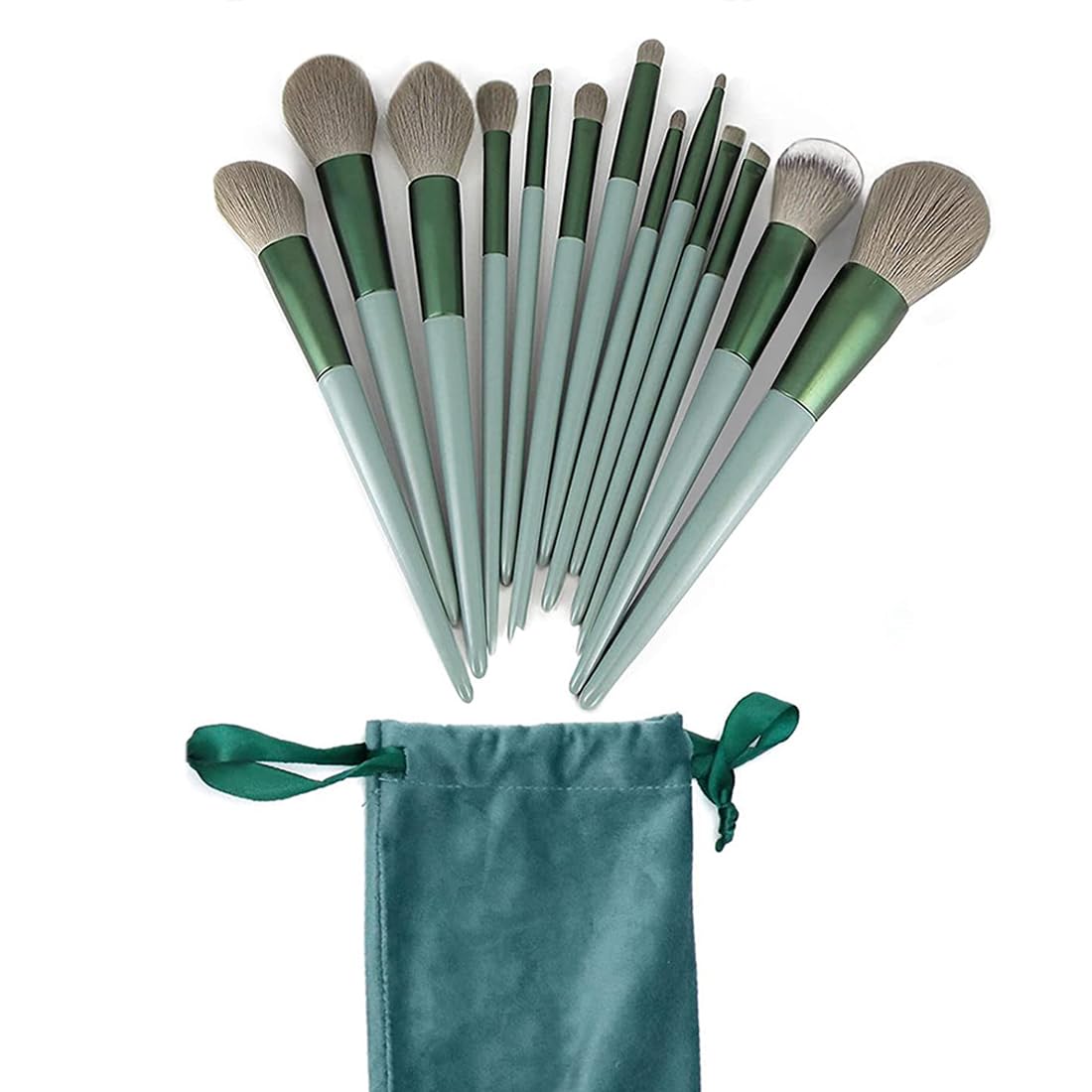 SJBAUTYO Set 13 Pennelli Trucco con borsa fibre rayon
